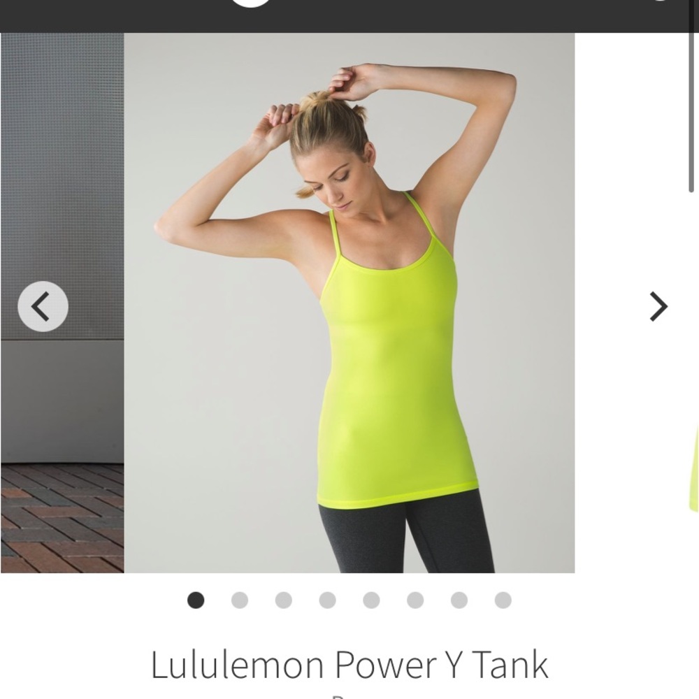 Lululemon Power Y Tank in Ray size 6
